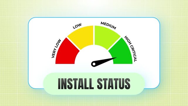 Software Install Status Loading Gauge Animation Featuring Clean Minimalist Tech Interface for Digital Loading Processes in 4k video