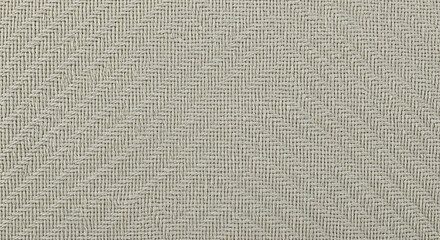 Fototapeta premium Woven textile with a herringbone pattern a close up view of the neutral toned fabric texture weave material