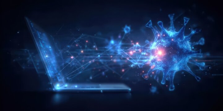 To safeguard the local network, the laptop sent a notification about a virus discovered in an online phishing link sent to the company email.
