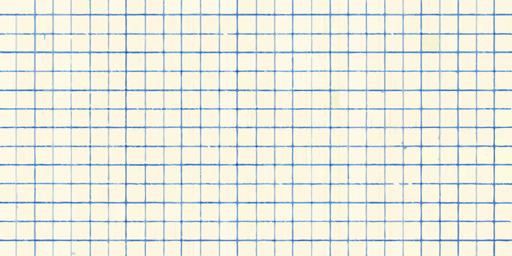 Graph paper background with blue grid lines on cream colored sheet