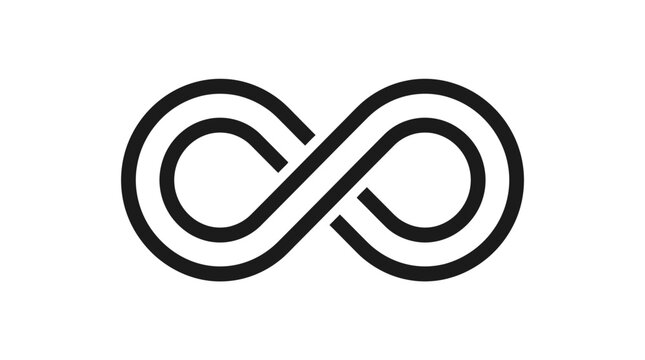 Abstract infinity symbol with multiple parallel line loops.