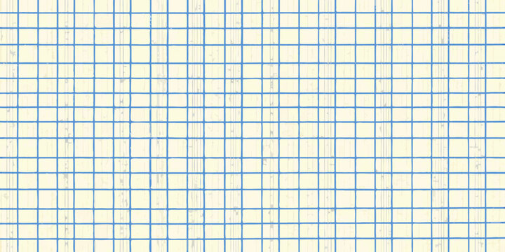 Graph paper background with blue grid lines on cream paper