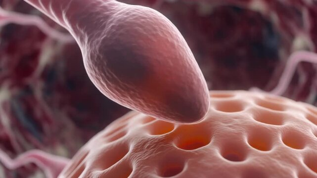Sperm egg cell interaction in human reproductive system fertilization