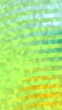 Abstract background with horizontal gradient stripes and a textured mosaic pattern in shades of green and yellow.