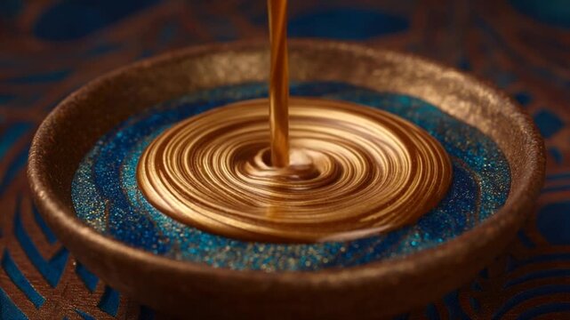 close up of a bowl of honey