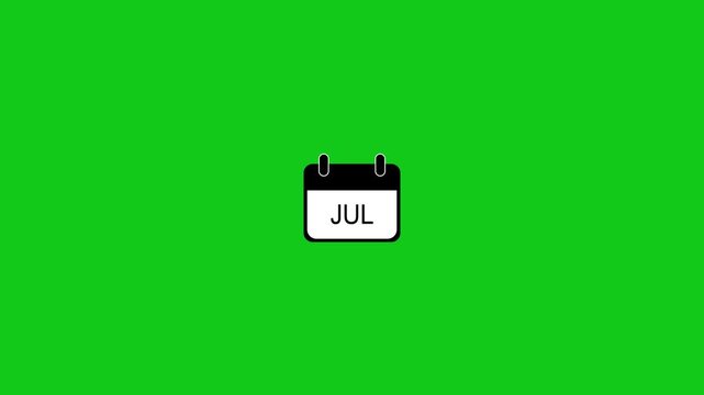Calendar Icon Showing July &ndash; Monthly Schedule and Date Planning Concept