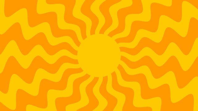 Vibrant Summer Solstice Sun Rays Animation Loop Background.