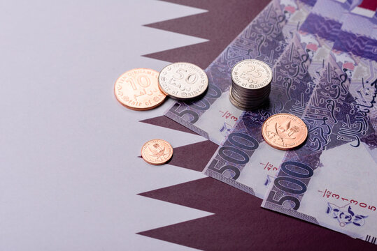 Qatar paper money, the Qatari riyal as a tool for financial transactions and trade. Qatari money