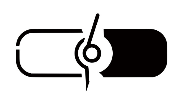 Toggle Switch Icon, On Off Button, Minimalist Design, Power Symbol