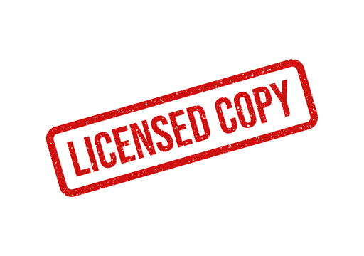 Licensed copy red stamp seal with diagonal lines