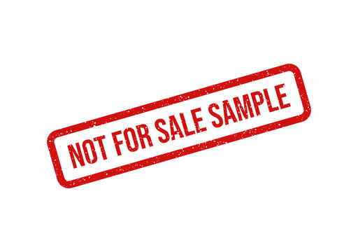 Not for sale sample stamp with red border