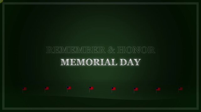 Memorial day tribute graphic with stars and light flare