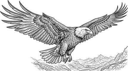 Fototapeta premium eagle on a white background