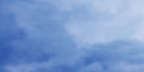 Obraz premium abstract blue sky and clouds storm summer weather watercolor wallpaper background.