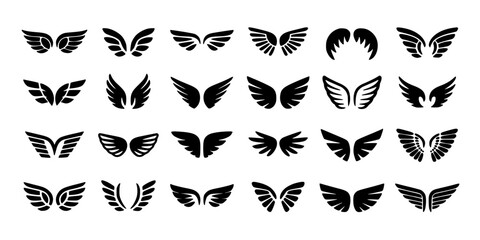 Fototapeta premium Owls Perched on Branches with One Flying in the Middle, Black Silhouette Illustration Featuring Birds, Nature, Wildlife with Night and Forest