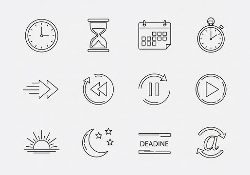Chronos Symbols: A Stylized Temporal Iconography