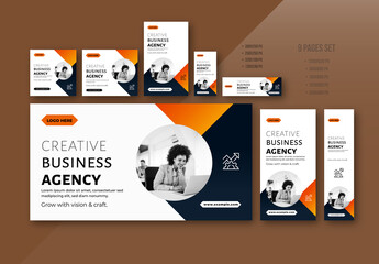 Creative Business Agency Advertising Web Banner Template Set