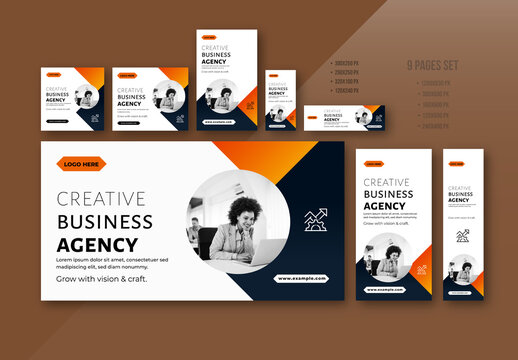 Creative Business Agency Advertising Web Banner Template Set