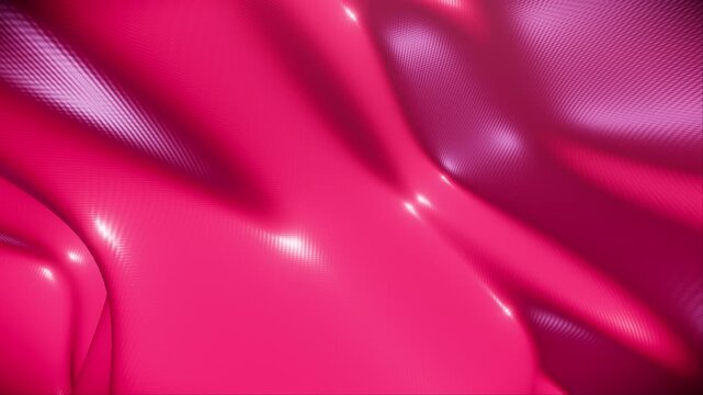 Flowing Ruby Velvet luxury silk fabric, a mesmerizing 3D motion graphics video background seamlessly looping on solid black