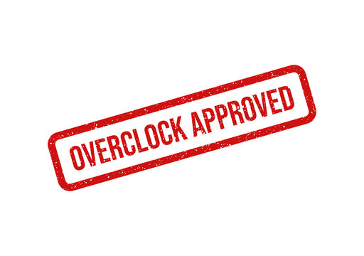 Red stamp with overclock approved text