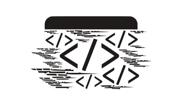 Abstract Code Snippets and Brackets Symbolizing Programming and Development