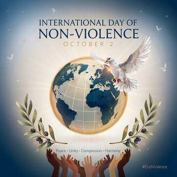 Inspirational World Peace Artwork for International Day of Non-Violence