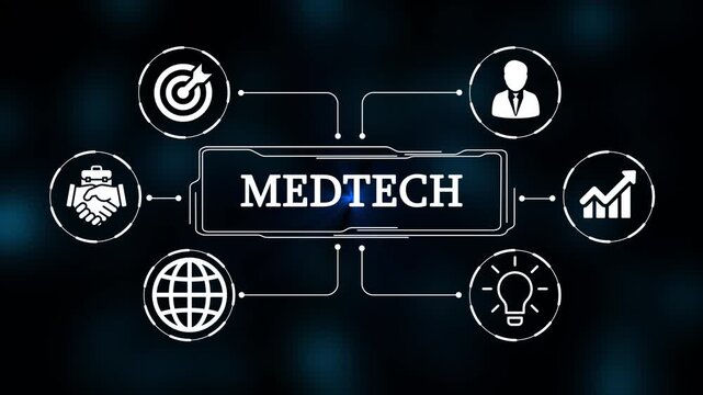 medtech Digital Marketing Strategy Concept 4k video