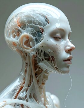 A translucent humanoid figure with exposed veins and nerves