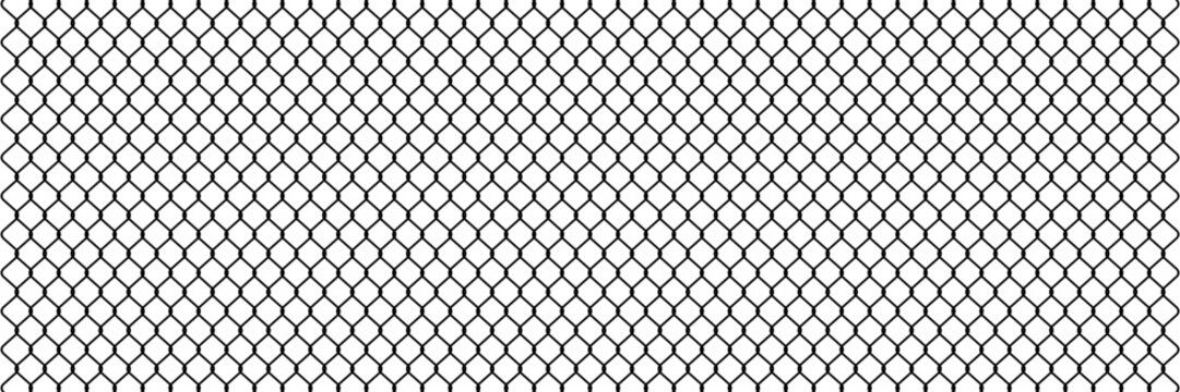 Seamless basketball net pattern, black and white geometric fishnet texture, abstract wire design for sports background. Flat vector illustration isolated on white background.