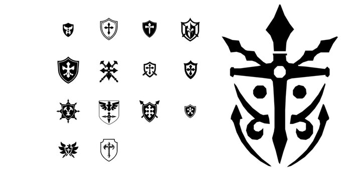 Clan Guild Gaming Community Flat Vector Icon with Clean Lines on White Background