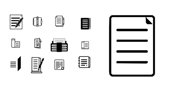 Column Writer Journalist Typewriter Flat Vector Icon with Clean Lines on White Background