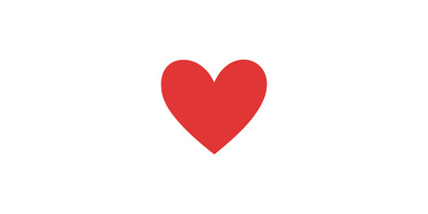 Obraz premium Simple Red Heart Love Symbol Vector Illustration