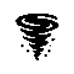 Fototapeta premium Pixel art twister disaster icon