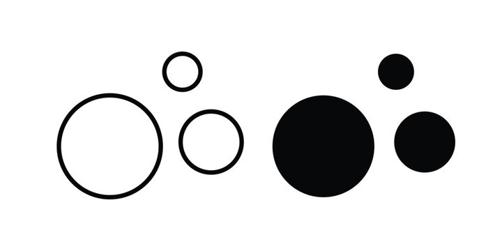 Bubble icon collection in black vectors. Eps10 icons