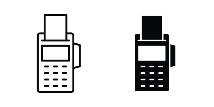 Card machine icon collection in black vectors. Eps10 icons