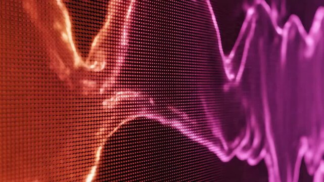 Vibrant Abstract Waveforms of Colorful Digital Light.