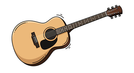 Fototapeta premium Illustration of an Acoustic Guitar for Musical Hobby and Leisure.