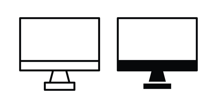 LCD Screen icon collection in black vectors. Eps10 icons