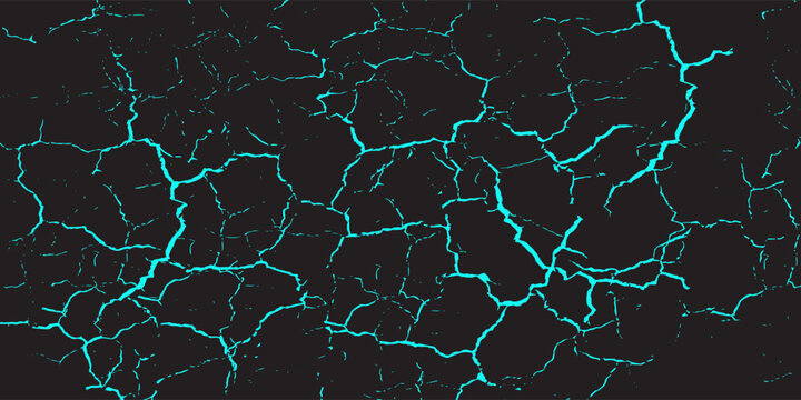 High-impact abstract background featuring vibrant cyan blue lightning or crackle textures across a deep black field.