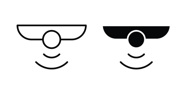 Motion sensor icon collection in black vectors. Eps10 icons