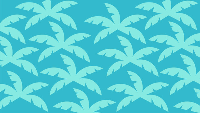 Seamless exotic palm leaves illustration for summer beach poster or sports event background 