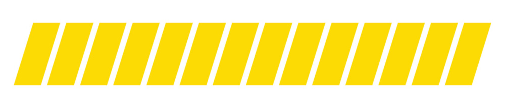 Minimalist bright yellow slanted parallel bars creating a modern geometric repeating pattern on a crisp white background