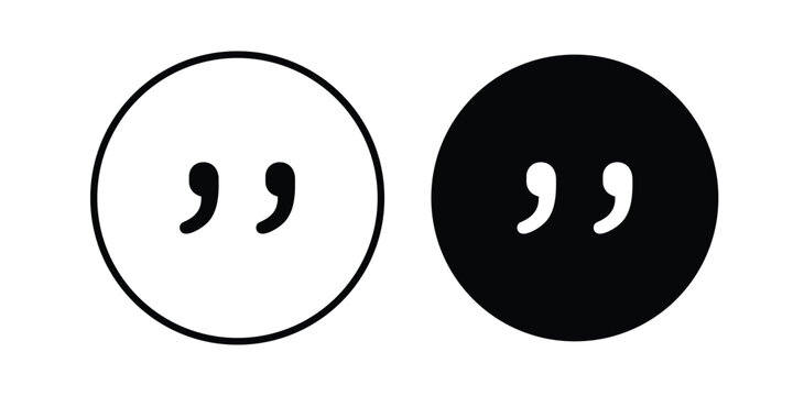 Quote icon collection in black vectors. Eps10 icons