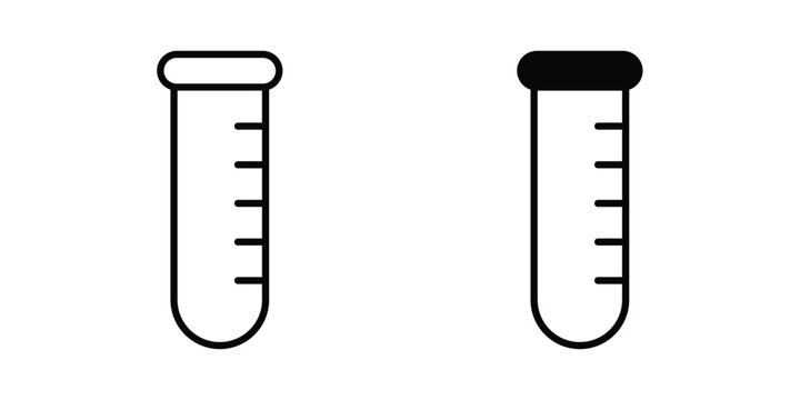 Test tube icon collection in black vectors. Eps10 icons