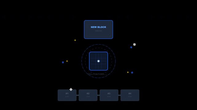 Cryptocurrency and blockchain technology designs featuring grid layout and dark ui for software interfaces and digital platforms. Suitable for fintech.