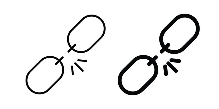 Weakness icon collection in black vectors. Eps10 icons