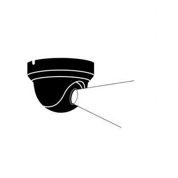 Dome security camera icon outline