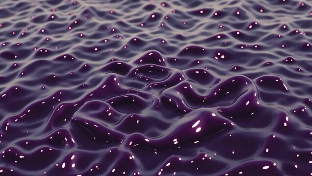 Abstract dark purple fluid surface with soft undulating swells



