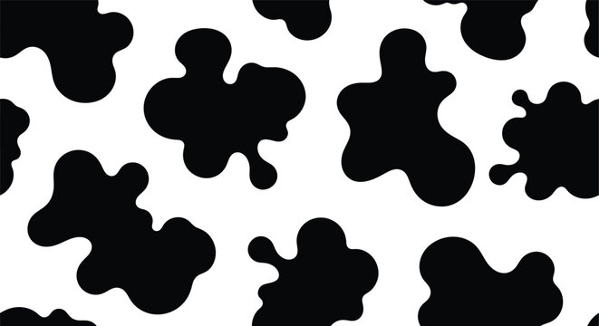 Abstract Black Ink Blot Rorschach Test Pattern.