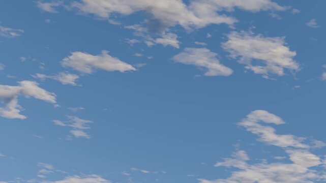 ループ　雲が流れる青空のアニメーション